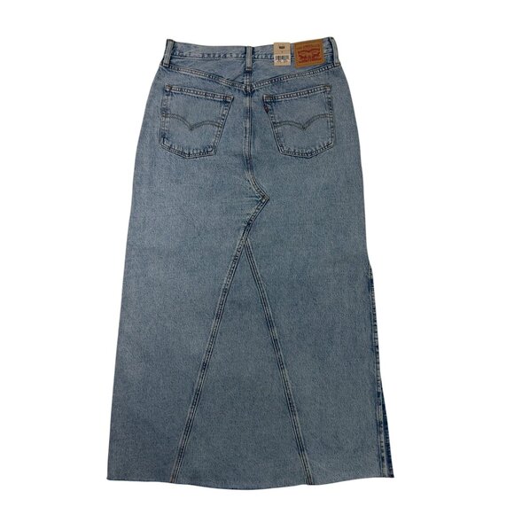 Levi’s Premium Iconic Long Denim Maxi Skirt  Blue Size 30 / 10 / Medium NWT - Picture 3 of 15